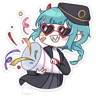 🥳 Anime, Konfetti, Party, Süß, Feier telegram sticker