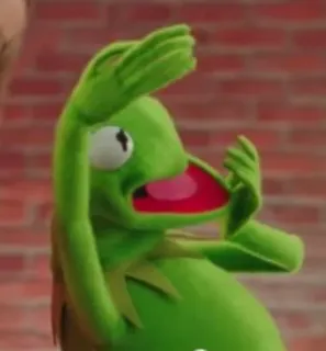 😝 Kermit Kermit la rana, Muppets, verde, rana, burattino telegram sticker