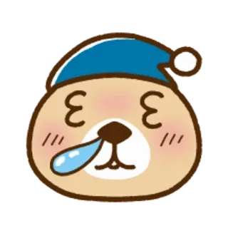 🐧 動物, 眠い, くま, 可愛い, 漫画, 睡眠, 疲れた telegram sticker