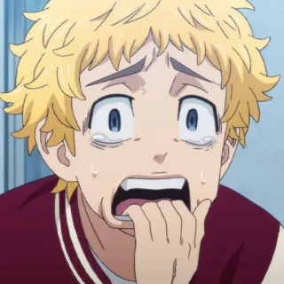 ⏱ anime, preoccupato, spaventato, cartone animato, scioccato telegram sticker