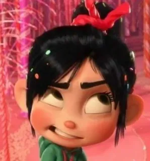 🦋 Vanellope Wreck-It Ralph cartoon, movie, disney, expression, sarcastic, vanellope von schweetz, wreck-it ralph whatsapp sticker
