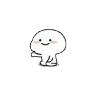 👍 thumbs up, cute, white blob, cartoon, friendly telegram sticker