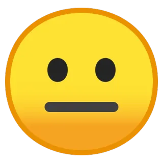 😐 Emoji, Netral, Tanpa ekspresi, Wajah telegram sticker