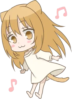 ❤️ Chibi, Anime, Notas musicais, Gato, Fofo, Desenho animado telegram sticker