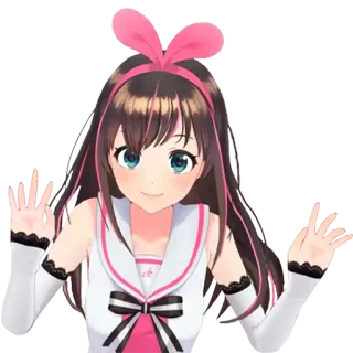 🙌 Kizuna AI Anime, Youtuber virtual, Kizuna Ai, Vtuber, Kawaii, Bonito, Feminino whatsapp sticker