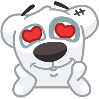 😍 kartun, beruang, cinta, hati, imut, emoji whatsapp sticker