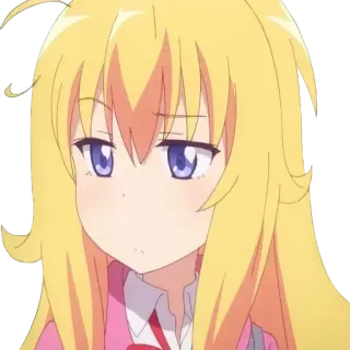 😶 Gabriel White Tenma Gabriel DropOut Anime, Garota, Loira, Fofa, Engraçado, Expressão, Desenho animado telegram sticker