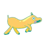 😉 cartoon, dog, animal, yellow, character telegram sticker