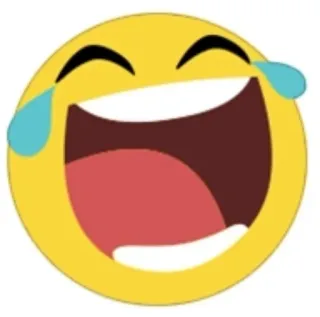🤣 Emoji, Ridere, Lacrime, Divertente, Felice, Espressione telegram sticker