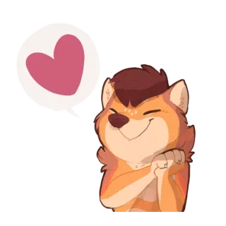 ❤️ animal, love, heart, cartoon, cute, sticker telegram sticker