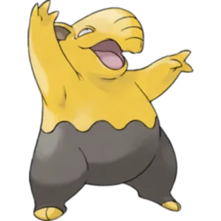 🔵 Hypno Pokémon Hypnomade, Pokémon, jaune, créature, animé, dessin animé telegram sticker