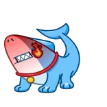 😡 shark, dog, cartoon, animal, cute, pet telegram sticker