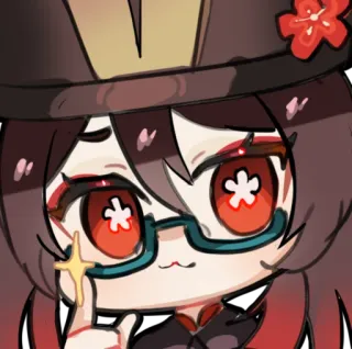 🌸 Hu Tao Genshin Impact Anime, Genshin, Waifu, Hutao, Gaming telegram sticker