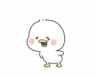😤 canard, animal, dessin animé, mignon, oiseau whatsapp sticker