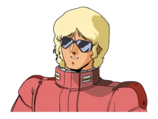 😏 Char Aznable Mobile Suit Gundam Аниме, Персонаж, Гандам, Меха, Пилот telegram sticker
