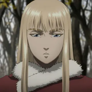 🛡 Anime, Viking, Sérieux, Portrait, Blonde telegram sticker