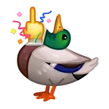 🖕 bebek, pesta, kartun, perayaan, hewan, burung, stiker whatsapp sticker