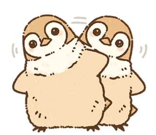 🐧 可愛い, ペンギン, 動物, 冬, 愛らしい, ふわふわ whatsapp sticker