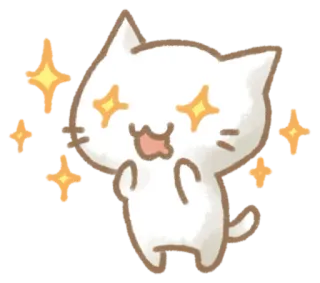✨ kucing, lucu, berkilau, binatang, kawaii, stiker telegram sticker