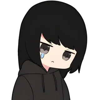 😩 anime, cartoon, crying, sad, emotions, manga telegram sticker