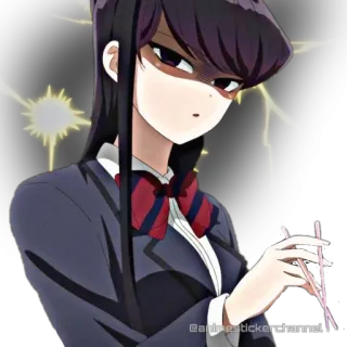 😒 Komi Shouko Komi Can't Communicate Anime, Komi Can't Communicate, Komi Shouko, Kawaii, Schattig, Manga whatsapp sticker