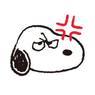 🐧 Snoopy スヌーピー, 漫画, 怒り, ピーナッツ, 犬 telegram sticker