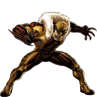 👊 Sabretooth comic, marvel, sabretooth, villain, x-men, mutant telegram sticker