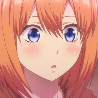 🍑 Yotsuba Nakano The Quintessential Quintuplets Anime, Personnage, Cheveux Orange, Mignon, Manga telegram sticker
