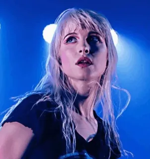 🌀 Hayley Williams นักดนตรี, นักร้อง, Paramore, ผมบลอนด์, ผู้หญิง, ภาพเหมือน telegram sticker