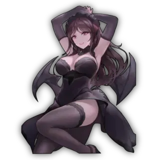 🔥 Anime, Meisje, Vleugels, Gothic, Illustratie telegram sticker