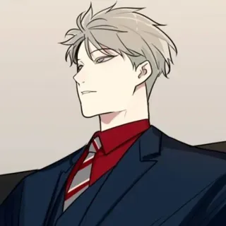 🕸 homme, costume, cravate, affaires, anime whatsapp sticker