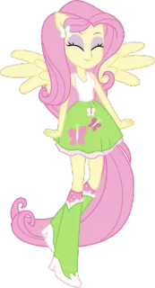 😌 Fluttershy My Little Pony My Little Pony, Fluttershy, Poni, Kartun, Sayap, Persahabatan, Berkuda telegram sticker