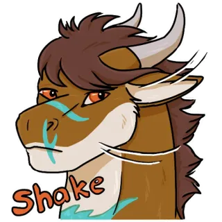 👎 Shake naga, binatang, makhluk, fantasi telegram sticker