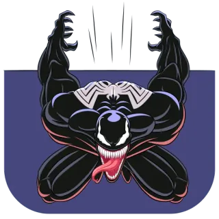 😈 Venom Marvel, Symbiont, Bösewicht, Antiheld, Monster whatsapp sticker