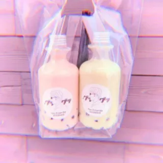 🍥 Kiss & Cream Spa Drink beverage, drink, dessert, milkshake, sweet, bottle, treat, spa telegram sticker