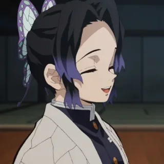 💜 Shinobu Kocho Demon Slayer Anime, Demon Slayer, Shinobu Kocho, Motyl, Postać telegram sticker