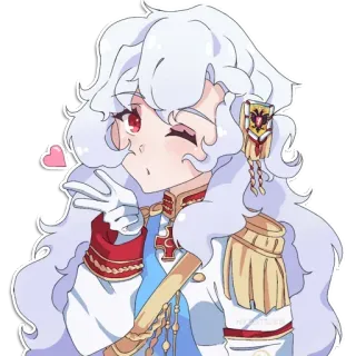 😘 Anime, Charakter, Uniform, Süß, Kawaii, Illustration telegram sticker