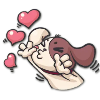 😘 pies, miłość, serca, pocałunek, słodkie telegram sticker