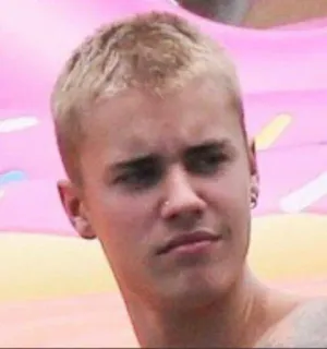 😕 Justin Bieber 有名人, ミュージシャン, ポップスター, 歌手, 男性 telegram sticker