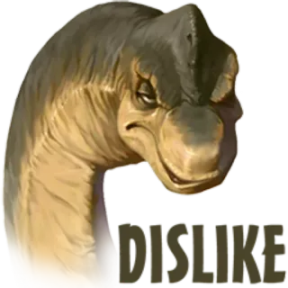 👎 DISLIKE dinosaur, dislike, reptile, paleo telegram sticker