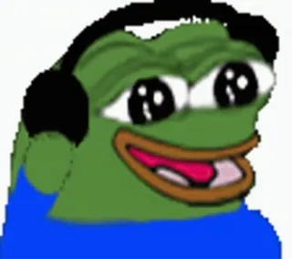 🎧 Pepe the Frog pepe the frog, frog, meme, headphones, internet culture, emote telegram sticker