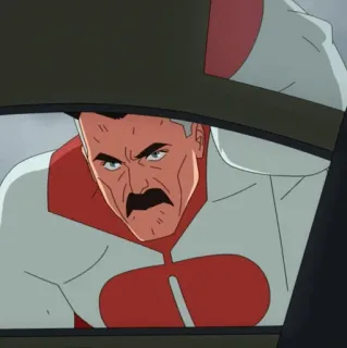 🌐 Omni-Man Invincible wütend, Animation, Superheld, Viltrumite, Omniman telegram sticker
