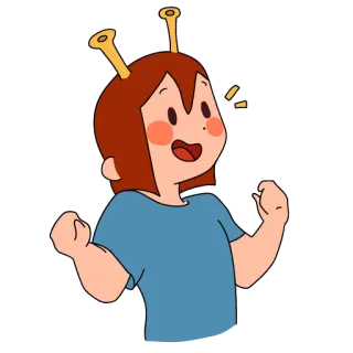 😄 Dessin animé, Personnage, Mignon, Fille, Animé, Joyeux whatsapp sticker