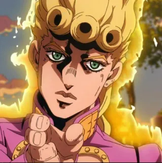 ✨ Giorno Giovanna JoJo's Bizarre Adventure Anime, JoJo, Giorno, Golden Wind, Personage, Manga telegram sticker