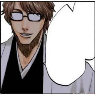 🧬 Sosuke Aizen Bleach 애니메이션, 만화, 아이젠, 안경 telegram sticker