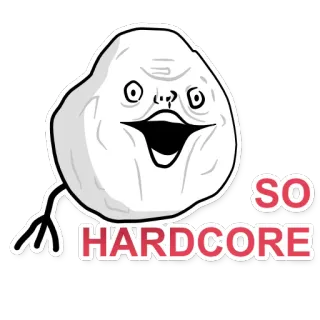 🤘 SO HARDCORE meme, funny, hardcore, internet telegram sticker