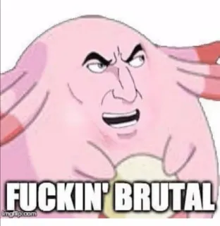 😤 FUCKIN' BRUTAL vloeken, meme, brutaal, boos telegram sticker