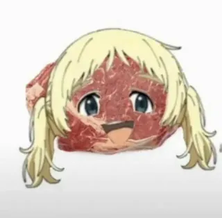 💛 Anime, Fleisch, Süß, Gesicht, Essen, Lustig whatsapp sticker