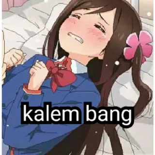 😖 kalem bang anime, girl, crying, cartoon telegram sticker