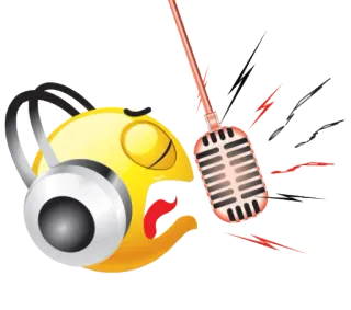 🎤 Emoji, Mikrofon, Kopfhörer, Singen, Musik telegram sticker